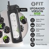 FIT Strong & Healthy 32 oz Glass Water Bottle with