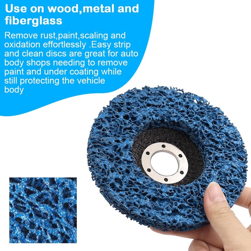 2PCS 115mm (4.5 Inch) Blue Strip Discs,Heavy-Duty Poly Paint Removal