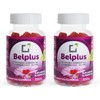 Belplus Colágeno+Coenzima Q10+Biotina 60 gomitas sin azúcar, pack 2x1