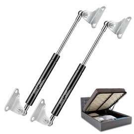 HUOPO 17 Inch 80 lb/356 N Gas Shock Strut Spring Lift Support for RV Bed Door Storage Cover Lids Floor Hatch Boat Shed Window Custom Heavy Duty Basement Doors TV Cabinet, Set of 2 with L Mounts