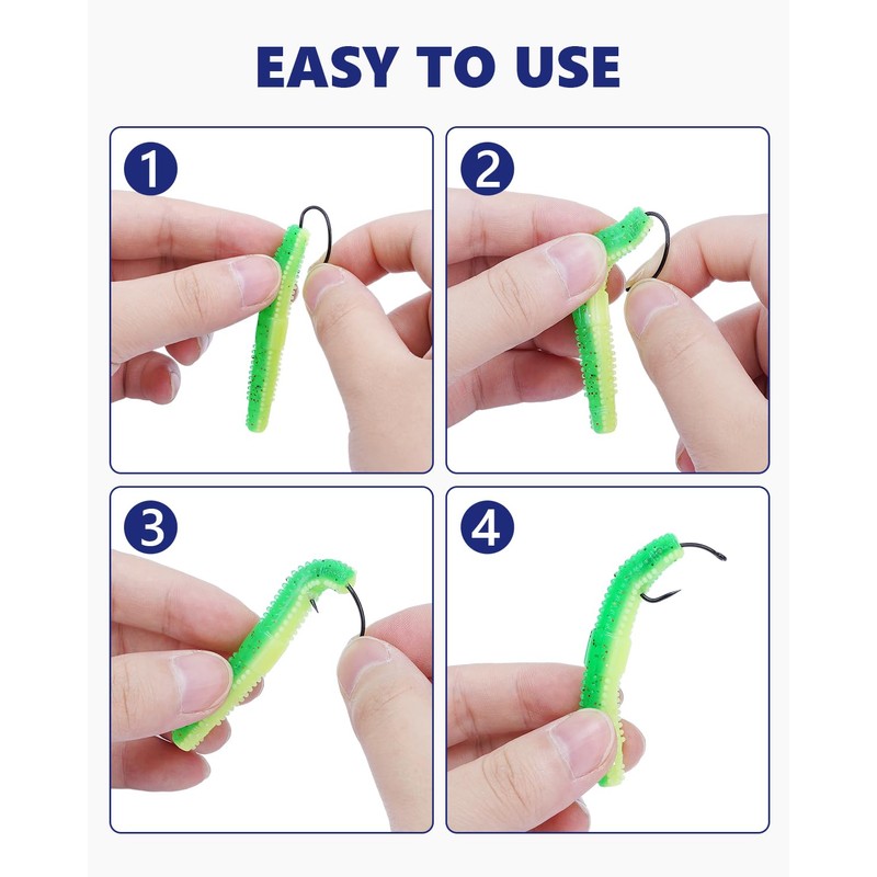 UCEC 190PCS Barbless Fishing Hooks, Carp Hooks Circle Curve Shank