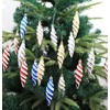 DAHI 12 x Glitter Christmas Tree Pendants, Christmas Tree Cones,