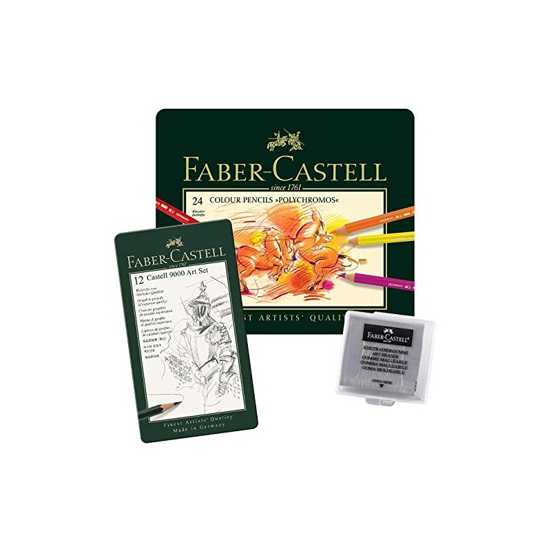 Faber-Castell 110012 - Polychromos Artists’ Colour Pencils, Pack of 12