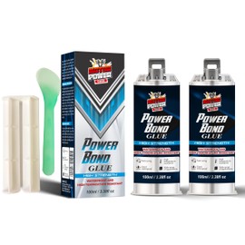 2 x Power Bond Glue, Metal Repair Glue, High-Temperature Heat Resistant, Metal to Metal, Plastics and Ceramics, (Pack of 2 = 6.74 oz)