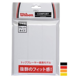 Wilson PRO OVERGRIP Tennis, Badminton Grip Tape, Used by Kei Nishiori and Misaki Matsutomo, white
