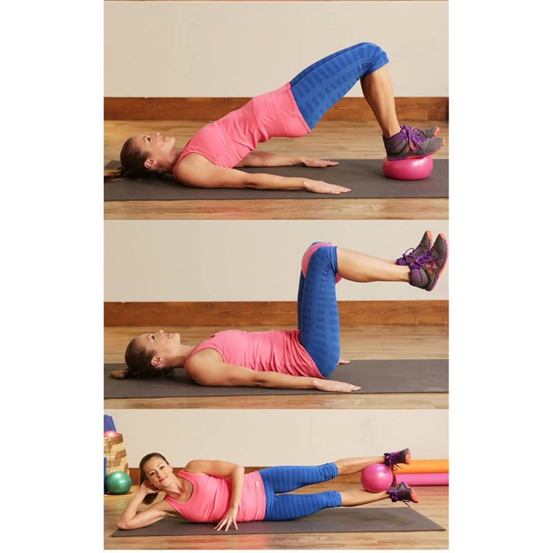 JUFANGFIN 9-Inch Pilates Exercise Ball for Yoga, Barre, Fitness &