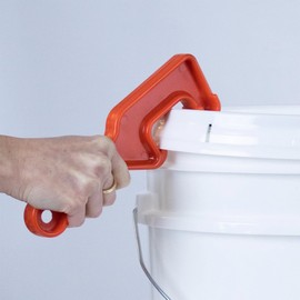 5 gallon Pail Opener, Lid Opener with Header, 5 Gal, Plastic, Polyethylene, Large, Red