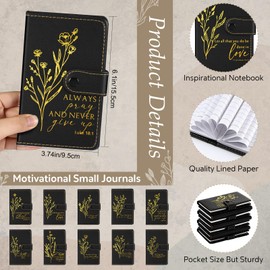 Spakon 20 Pcs Christian Gifts Bulk Include Bible Verse Leather Notebook Pens Prayer Journal Church Gifts Religious Party Favors God Scripture Notepad for Women Men Sunday Christmas Gift