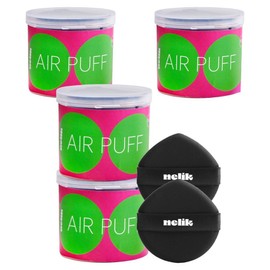 Nelic Air Soft Touch Puff Air Cushion Puff 7p, skin + black, 4 pieces / 넬릭 에어 소프트 터치 퍼프 에어쿠션 퍼프 7p, 스킨 + 블랙, 4개