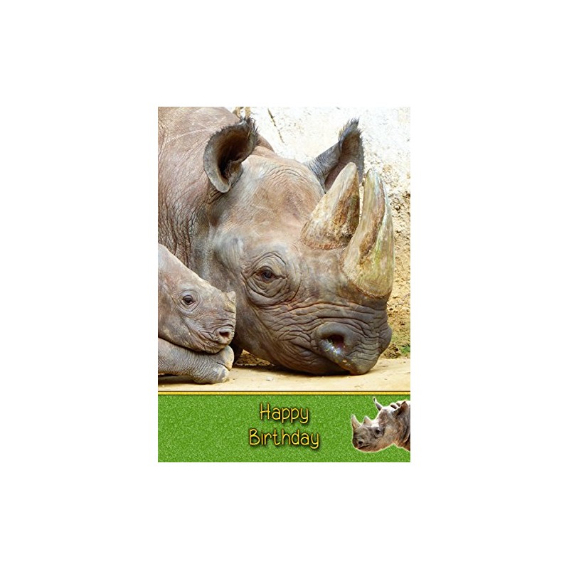 Rhino Birthday Card