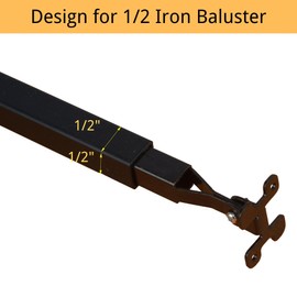 Angle Adjustable Connectors,Baluster Swivel Connectors with Screw for Installation of 1/5" Square Balusters balusters for Staircase Interior (15 Connectors 15 Slant Shoes)