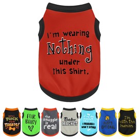 Elevate Your Pet's Seasonal Style with Playful Panache: with Adorable Beautifully Printed Dog Shirts Featuring Hilarious Printed Patterns for Airy Comfort in Summer and Fall Classic Series4 Medium