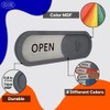 Open Closed Sliding Sign (Brown) - Privacy Slide Door Indicator