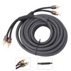Car Audio Signal Cable Adapter 4.5m/180in Black PVC Plastic Layer