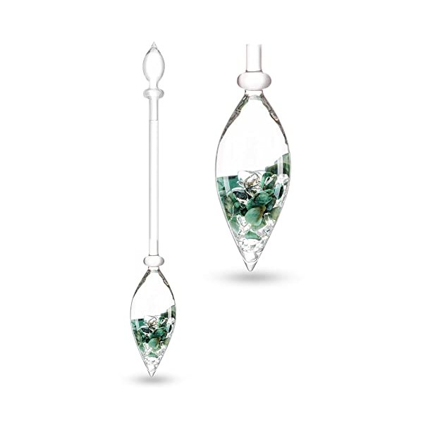 VitaJuwel Gemstone Vial Vitality with Emerald & Clear Quartz