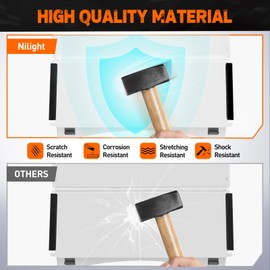 Nilight Golf Cart Windshield for Front Window Foldable Windproof UV Protection Compatible with Club Car Precedent Gas or Electric 2004-Up, Scratch and Impact Resistant, Clear Acrylic