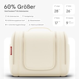 Hanging Toiletry Bag for Women, Men and Children, 7 Litre Storage Space, 3-in-1 Toiletry Bag, Cosmetic Case, Cosmetic Bag for Men and Women, Travel Wash Bag