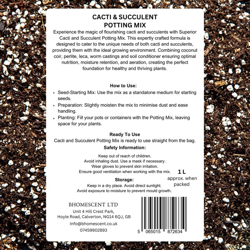 Superior Cacti and Succulent Potting Mix - Enriched with Nutrients