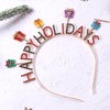 Christmas Headbands Xmas Rhinestone HAPPY HOLIDAYS Hairbands Crystal Happy Holidays