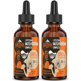 Complejo De Hongos Liposomales Gotas 2000 Mg 20 Extractos Orgánicos De Hongos Fórmula Líquida Avanzada Para Inmunidad, Cognitiva Y Memoria Suplemento