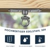 WWFFEN Edelstahl Schaukelhaken mit leichtgängigem Schwenklager 180°+ 360°Drehbar,Tragkraft 680 kg.Deckenhaken