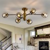 hesoge Modern Semi Flush Mount Ceiling Light Fixture 6-Light Sputnik