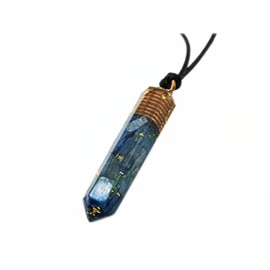 Natural Kyanite Orgonite Pendant(5cm, 2inches) Necklace-Wealth, Love, Reiki Infused- Talisman