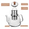 CNGLASS Glass Teapot with Infuser(37.5oz),Clear Tea Kettle with Removable Stainless