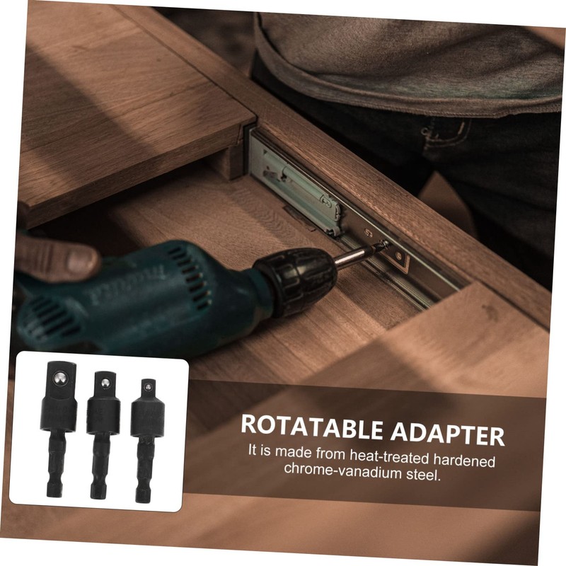 Gadpiparty 2Sets Rotatable Drill Socket Adapter Wobble Socket Extensions for