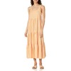 The Drop Women's Britt Tiered Maxi Tent Dress, Orange Stripe,