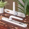 Bwintech UPVC Door Handle, White, 92mm Backset, 210mm Screw Spacing,