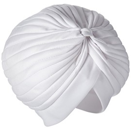 Jacobson Hat Company Men's Spandex Turban, White, Adult