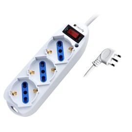 TECHly 103021 3-Way Power Strip with 10 A Plug