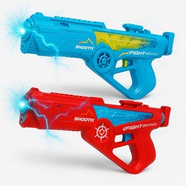 2 Pack Electric Max Burst Water Gun Blaster, High Capacity Automatic Suction & Power Soaker Blaster, Kids Toy Swimming Pool Beach Sand Water Fighting Toy (Red/Blue)