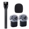 SUNMON Microphone Handheld Adapter with 2 Furry Mik Wind Protection