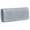 Caspar TA514 Elegant Women's Glitter Clutch Evening Bag, silver