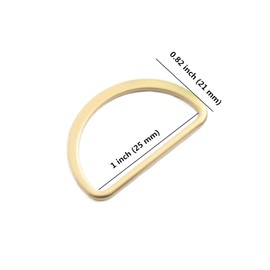 12 Pack Heavy Duty Flat Metal D Rings Buckle, Thicker 1 Inch D Shape Rings for DIY Sewing, Purse, Keychains, Bag Belt, Crafts Leathercraft (4 Colors)