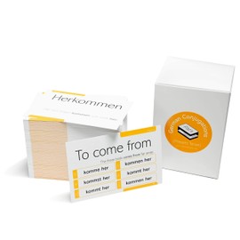 200 German Verb Conjugation Present Tense Flash Cards - Full Examples in Both German and English