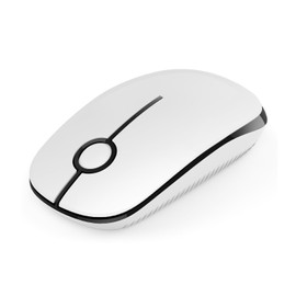 VssoPlor Wireless Mouse, 2.4G Slim Portable Computer Mice with Nano Receiver for Notebook, PC, Laptop, Computer (Black and White)