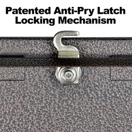 Mail Boss 7412 High Security Steel Locking Wall Mounted Mailbox-Office Comment Letter Deposit, Black Drop Box