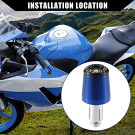 Hihaha Motorcycle Handlebar End Plug for Honda CBR250R CBR300R CBR400R CBR600RR / Front Handle Bar Grips Cap Gear Balanced Plug/Durable Aluminum Alloy 7/8" 22mm / 2 Pcs Blue
