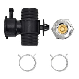 Radiator Coolant Filler Neck with Fill Cap 52028810AL Compatible with Chrysler 200 Dodge Jeep Patriot 2.4L 3.7L 4.0L Replace 52029195AK 55116901AA, 1xCoolant Filler Neck, 1xFill Cap, 2xClamps