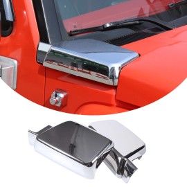 e-power-auto-Trim For 06-10 HUMMER H3 SIDE AIR INTAKE HOOD VENTS COVERS CHROME FRONT TRIM NEW PAIR