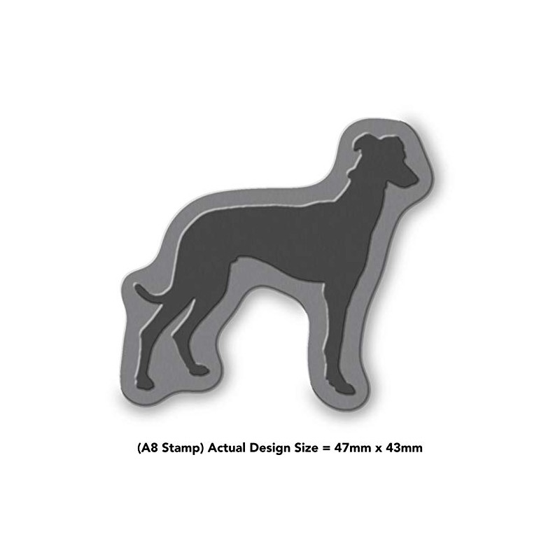 Azeeda A8 'Greyhound Silhouette' Unmounted Rubber Stamp (RS00028116)