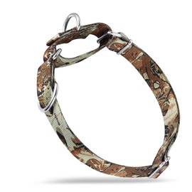 Hyhug Pets Premium Upgraded Escape-Proof Martingale Dog Collar for Puppy Daily Use Walking Professional Training - Double Ring Can Attached Name Tags/Accessories. (Small, Forest Camo)