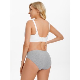 Angelhood 6 Pack Womens Cotton Maternity Underwear,Healthy Maternity Pregnancy Panties Postpartum Mother Under Bump Underwear