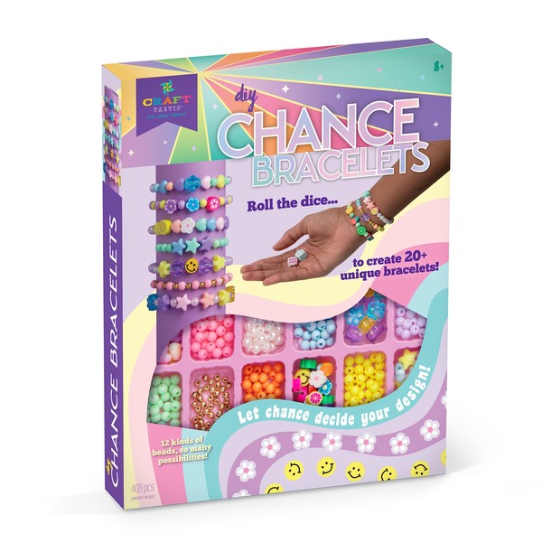 Craft-tastic - DIY Chance Bracelets - Jewelry Making Craft Kit with Spinner and Dice - for Kids Ages 8 and Up