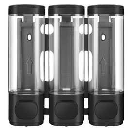 YIAOZ 3-in-1 Room Wall Mounted Bathroom,Shower Pump Dispenser and Organizer,Dispensers for The Shower,Shampoo and Conditioner Dispenser,Shampoo Dispenser for Shower(Golden)