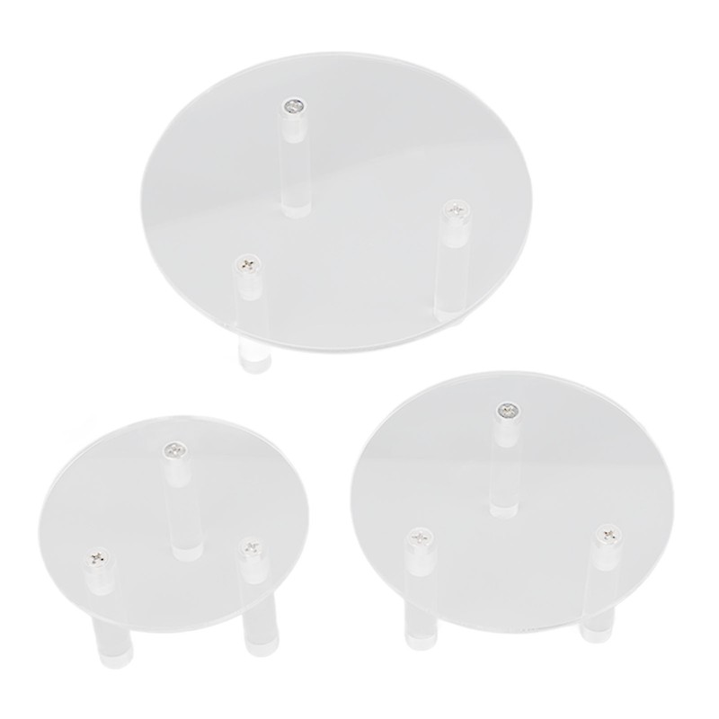 3 PCS Round Acrylic Display Stand Set Easy To Install
