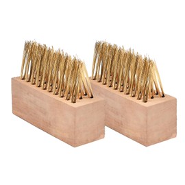 HIXNUG 2PCS Patio Weed Wire Brush Head Patio Steel Bristles Weed Wire Remover Cleaning Tools for Decking Block Paving Slab Moss